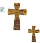  Pandantiv Ochi de Tigru Cruce 61-62 x 42-44 mm - 1 Buc