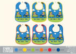  6 darabos baba pamut előke szett - Enrico Coveri (EC-BIBSVE-0225)