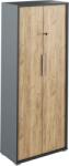 Mobikon Dulap 2 usi mdf grafit stejar artizanal Rioma 75x38x182.6 cm (0000281262) Garderoba