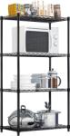 Mobikon Raft 4 polite din metal negru Suer 56x35x120 cm (0000274988) Raft