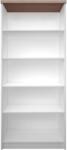 Mobikon Biblioteca 5 polite din pal alb stejar sonoma Topty 80x33x183 cm (0000147863) Vitrina