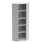 Mobikon Biblioteca de colt din mdf alb JOHAN 63x63x186 cm (0000278029) Biblioteca