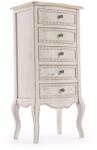 Bizzotto Comoda 5 sertare din lemn bej Clarisse 48 cm x 35 cm x 100 h (0745801) Comoda