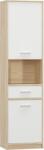 Mobikon Dulap 2 usi 2 sertare din mdf alb stejar sonoma Teyo 50x34x195 cm (0000237196) Garderoba