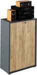 Mobikon Dulap mdf grafit stejar artisan Rioma 75x38x112.2 cm (0000281227) Garderoba