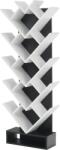 Mobikon Biblioteca din pal alb negru Vevey 59x22x150 cm (0000238753) Vitrina