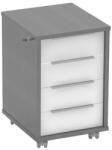 Mobikon Dulap cu incuietoare mdf grafit alb Rioma 43x48x66.7 cm (0000281261) Garderoba