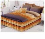 Lenjerie de Lux cu Volanase pentru pat dublu din Bumbac FINET-LJ828 Lenjerie de pat