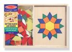 Melissa & Doug Sabloane si forme geometrice din lemn Melissa and Doug, 5 sabloane, 120 figuri geometrice (MD0029)