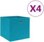 vidaXL Cutii depozitare, 4 buc. , albastru, 28x28x28 cm, textil nețesut (325231)
