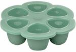 Beaba Recipient ermetic silicon multiportii 6x150 ml Beaba Sage Green (B914001) - babyneeds