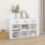 vidaXL Servantă, alb extralucios, 100x30x59, 5 cm, lemn compozit (821006) Comoda