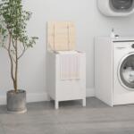vidaXL Cutie de rufe, alb, 44x44x76 cm, lemn masiv de pin (823575)