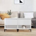 vidaXL Mese laterale 2 buc. alb extralucios 50x46x50 cm lemn compozit (819553)