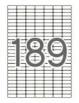  A4 Etikett, kerekített sarkú, 25, 4x10 mm, APLI, 189 db/lap
