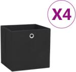 vidaXL Cutii depozitare, 4 buc. , negru, 28x28x28 cm, material nețesut (325187) - comfy