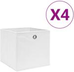 vidaXL Cutii depozitare, 4 buc. , alb, 28x28x28 cm, textil nețesut (325207) - comfy