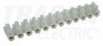 TRACON Sorkapocssáv nyomólemezes darabolható flexi 12P 63A 450V termoplaszt 16mm2/sokerű fehér TRACON - S30A-H-L (S30A-H-L)