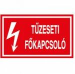 Agárdi Filmnyomó Figyelmeztető matrica TŰZESETI FŐKAPCSOLÓ vinil öntapadós piros 100mm x 60mm x Agárdi Filmnyomó 4db/ív - ERV018002ONV01000060 (ERV018002ONV01000060)