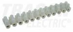TRACON Sorkapocssáv nyomólemezes darabolható flexi 12P 16A 450V termoplaszt 2, 5mm2/sokerű fehér TRACON - S3A-H-L (S3A-H-L)