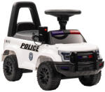 Hollicy Masinuta electrica de politie Kinderauto Police 30W 6V cu megafon si music player, bluetooth, culoare Alb
