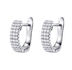 BeSpecial Cercei argint eleganti cu zirconii placati cu rodiu (EST0128)