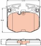 TRW set placute frana, frana disc TRW GDB2260 (GDB2260)