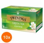 TWININGS Set 10 x 25 Pliculete Ceai Verde cu Aroma Iasomie Twinings