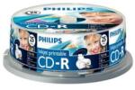 Philips CD-R80IW 52x nyomtatható cake box lemez 25db/csomag (PH892377) (PH892377)
