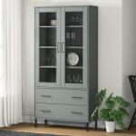 vidaXL Bibliotecă cu picioare metalice OSLO, gri, 85x35x172, 5 cm lemn (350992) Biblioteca
