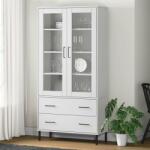 vidaXL Bibliotecă cu picioare metalice OSLO, alb, 85x35x172, 5 cm lemn (350993) Biblioteca