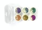 Global Fashion Set 6 bucati paiete decorative pentru unghii, bete, multicolor