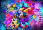 Bluebird Puzzle - Puzzle Flori și fluturi - 1 000 piese Puzzle