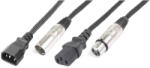 PD CONNEX CX09-15 IEC M - XLR Mama / IEC F - XLR papa, 15 m