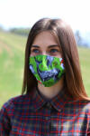 TETRAO mască facială de protecție din bumbac - pădure verde