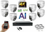Monitorrs Security - 4K AI IP kamerarendszer 8 kamerával 8 Mpix WD - 6376K8