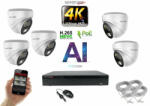 Monitorrs Security - 4K AI IP kamerarendszer 5 kamerával 8 Mpix WD - 6376K5