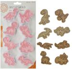  8 darabos műanyag süteménykiszúró és nyomda - Dinoszaurusz (CK-10) (T09563)