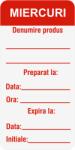 Label Print Etichete personalizate, MIERCURI - Zilele Saptamanii 25x54 mm, 1000 buc rola (06905631015901)