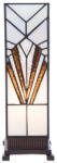 Clayre & Eef Veioza cu baza din polirasina maro abajur din sticla Tiffany 12x12x35 cm (5LL-5894)