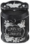 Clayre & Eef Cutie postala de perete Country Courier din fier negru alb 26x10x35 cm (6Y4688)