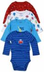 Pidilidi body pentru băieți 4pack cu mâneci lungi PD1004-02 | set avantajos 4 bucăți body din bumbac - 56/62 | 0-3m