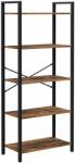 VASAGLE Könyvespolc, 5 szintes tároló polc 66 x 30 x 153 cm, barna (LLS061B01) - vasbutor