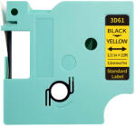 AIMO Etichete AIMO universale 12mm x 7m, negru galben, poliester adezive, transfer termic, AIMO D1600, 3D61, S0720580, 45018 (AI3D61)