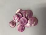  Kagyló medál kerek 2cm vastag 10db/cs rózsaszín (404063-15576)