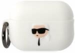 Karl Lagerfeld Husă din silicon Karl Lagerfeld 3D Logo NFT Karl Head pentru Airpods Pro 2 -albă