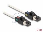 Delock Cablu de retea RJ45 Cat. 6A S/FTP cu cleme colorate rotative 2m Alb, Delock 80170 (80170)