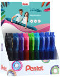 Pentel Rollertoll zselés 0, 35mm Pentel EnerGelX BL107COL 36db-os display (BL107COL-3E)