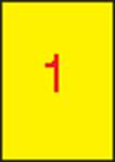 APLI Etikett, 210x297 mm, színes, APLI, sárga, 100 etikett/csomag (LCA11838) - pencart