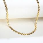 Elegance Zoé szívecskés nemesacél nyaklánc arany fazonban 6 mm széles 44, 5 cm től - 69, 5 cm ig 5 cm ként választható (574)